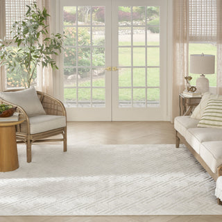 Nourison Care Free CAF03 Ivory Area Rug Room Image Feature