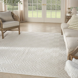Nourison Care Free CAF03 Ivory Area Rug Corner Image
