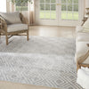 Nourison Care Free CAF03 Light Grey Area Rug Corner Image