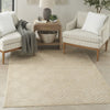Nourison Care Free CAF03 Taupe Area Rug Corner Image