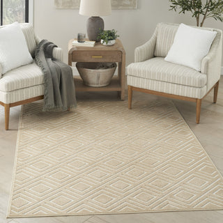 Nourison Care Free CAF03 Taupe Area Rug Corner Image