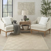 Nourison Care Free CAF03 Taupe Area Rug Room Image Feature