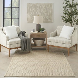 Nourison Care Free CAF03 Taupe Area Rug Room Image Feature
