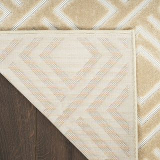 Nourison Care Free CAF03 Taupe Area Rug Corner Image