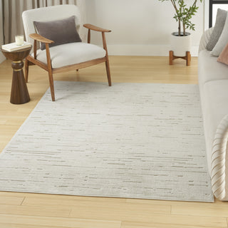 Nourison Care Free CAF04 Beige Area Rug Corner Image