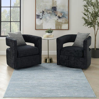 Nourison Care Free CAF04 Blue Area Rug Room Image Feature