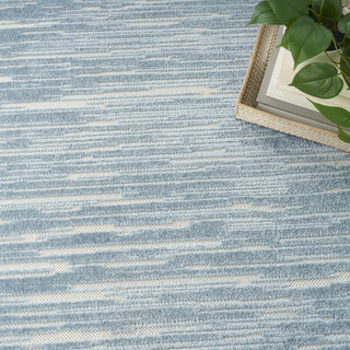Nourison Care Free CAF04 Blue Area Rug Corner Image