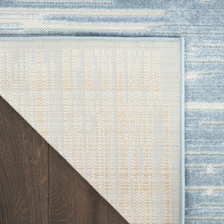 Nourison Care Free CAF04 Blue Area Rug Corner Image