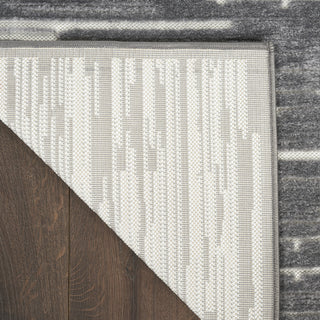 Nourison Care Free CAF04 Grey Area Rug Corner Image