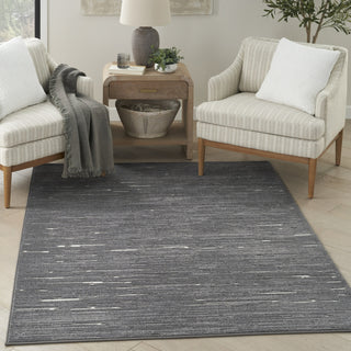 Nourison Care Free CAF04 Grey Area Rug Corner Image
