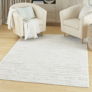 Nourison Care Free CAF04 Ivory Area Rug Corner Image