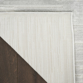 Nourison Care Free CAF04 Light Grey Area Rug Corner Image