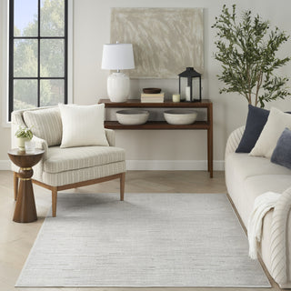 Nourison Care Free CAF04 Light Grey Area Rug Room Image Feature