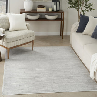 Nourison Care Free CAF04 Light Grey Area Rug Corner Image