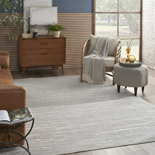 Nourison Care Free CAF04 Light Grey Area Rug Corner Image