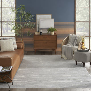 Nourison Care Free CAF04 Light Grey Area Rug Room Image Feature
