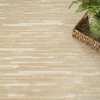 Nourison Care Free CAF04 Taupe Area Rug Corner Image
