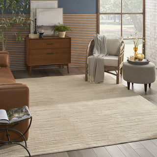 Nourison Care Free CAF04 Taupe Area Rug Corner Image