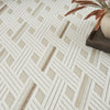Nourison Care Free CAF05 Ivory Beige Area Rug Corner Image