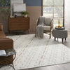 Nourison Care Free CAF05 Ivory Beige Area Rug Corner Image