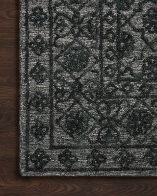 Loloi Cecelia CEC-01 Smoke / Dark Grey Area Rug Corner Image