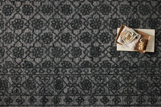 Loloi Cecelia CEC-01 Smoke / Dark Grey Area Rug Lifestyle Image Feature