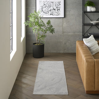 Nourison Central Park West CEP01 Grey Area Rug by DKNY Corner Image