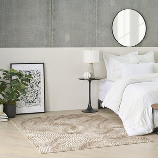 Nourison Central Park West CEP01 Beige Brown Area Rug by DKNY Corner Image