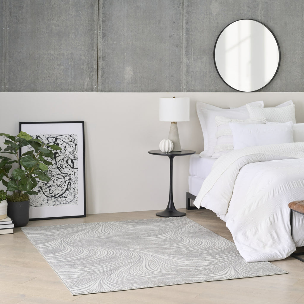 Nourison Central Park West CEP02 Grey Area Rug by DKNY Corner Image