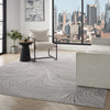 Nourison Central Park West CEP02 Grey Area Rug by DKNY Corner Image