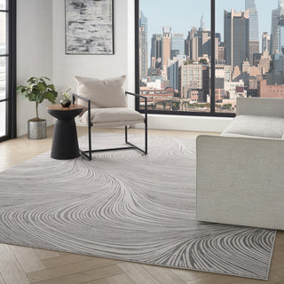Nourison Central Park West CEP02 Grey Area Rug by DKNY Corner Image