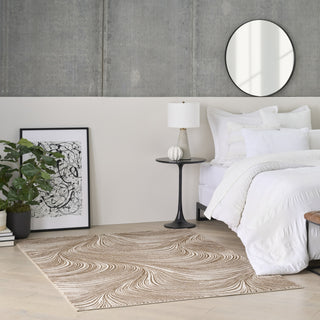 Nourison Central Park West CEP02 Beige Area Rug by DKNY Corner Image