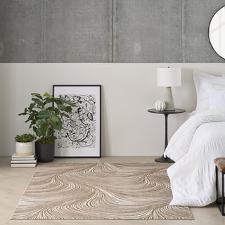 Nourison Central Park West CEP02 Beige Area Rug by DKNY Swatch Image