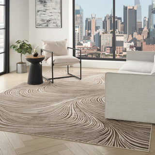Nourison Central Park West CEP02 Beige Area Rug by DKNY Corner Image