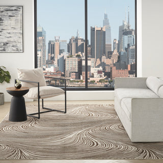 Nourison Central Park West CEP02 Beige Brown Area Rug by DKNY Swatch Image