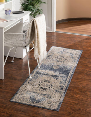 Unique Loom Chateau T-H443E Navy Blue Area Rug