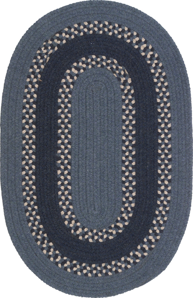 Colonial Mills Corsair Banded Oval CI27 Blue Area Rug