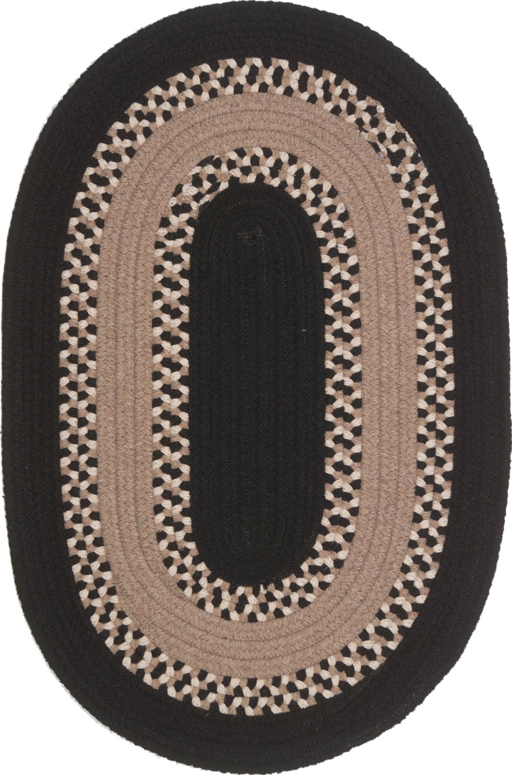 Colonial Mills Corsair Banded Oval CI47 Black Area Rug