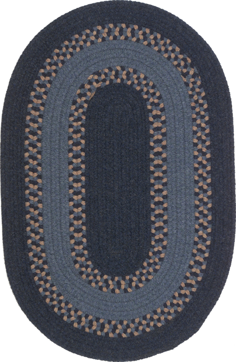 Colonial Mills Corsair Banded Oval CI57 Navy Area Rug