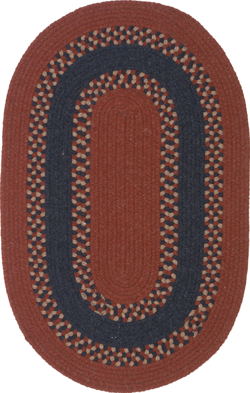 Colonial Mills Corsair Banded Oval CI77 Red Area Rug