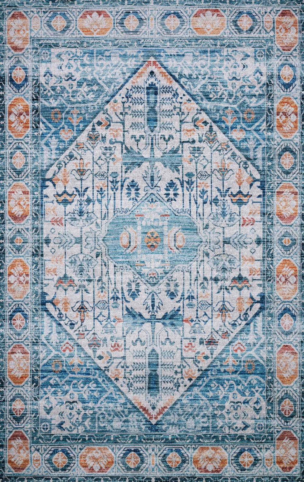 Loloi Cielo CIE-03 Ivory/Sunset Area Rug by Justina Blakeney