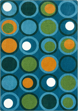 Joy Carpets Kid Essentials Circle Back Citrus Area Rug