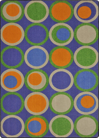 Joy Carpets Kid Essentials Circle Back Violet Area Rug