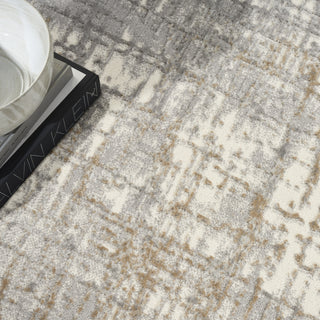 CK950 Rush Ivory Grey Area Rug by Calvin Klein Corner Image