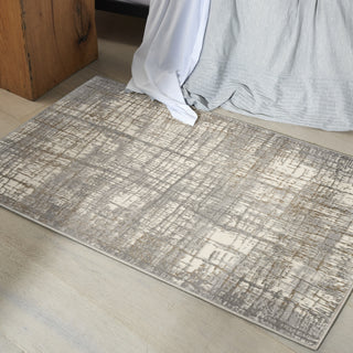 CK950 Rush Ivory Grey Area Rug by Calvin Klein Corner Image