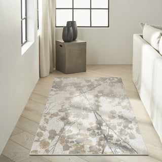 Calvin Klein Ck950 Rush CK957 Grey/Multi Area Rug Corner Image