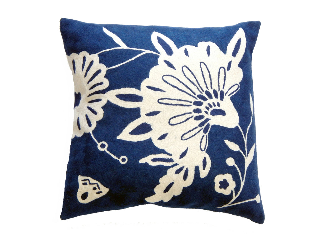 Auskin Cowhide And Leather Floral Blue main image