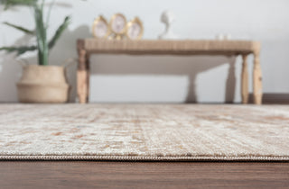 K2 Calabria CL-004 Desert Sands/Rust Area Rug Edge Close Up