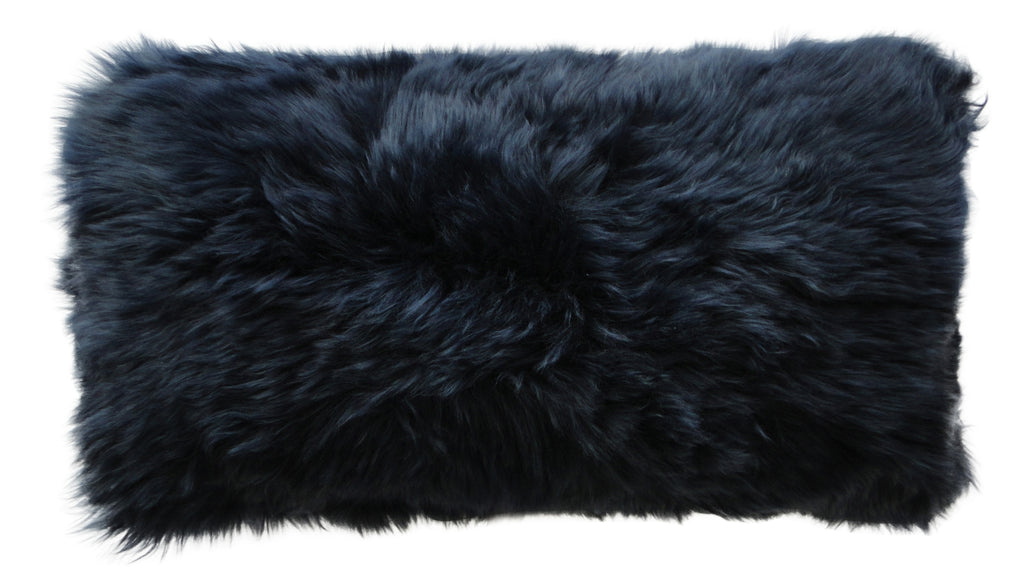 Auskin Long Wool Sheepskin Lumbar Dark Navy main image