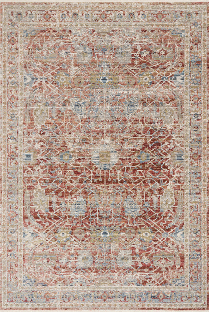 Loloi Claire CLE-01 Red/Ivory Area Rug main image